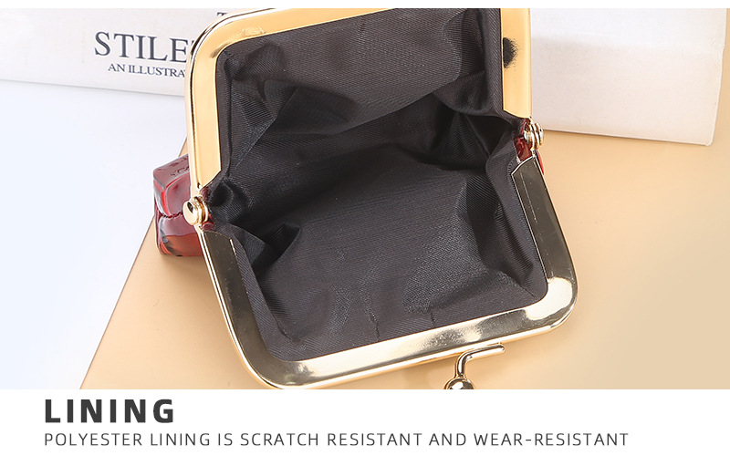 Nuovo modello di coccodrillo borsa moda lucida portafogli in pelle PU borse retrò con clip in metallo per le donne 2024 portamonete_voghion.com