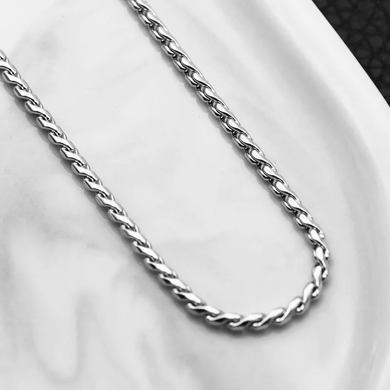 Stainless Steel S-shaped Chain Necklace For Men Jewellery Gift_voghion.com