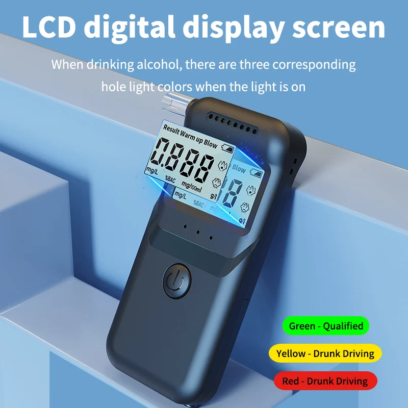 Professioneller Alkoholtester Mit Lcd Display Und 3 Farben Lampe_voghion.com
