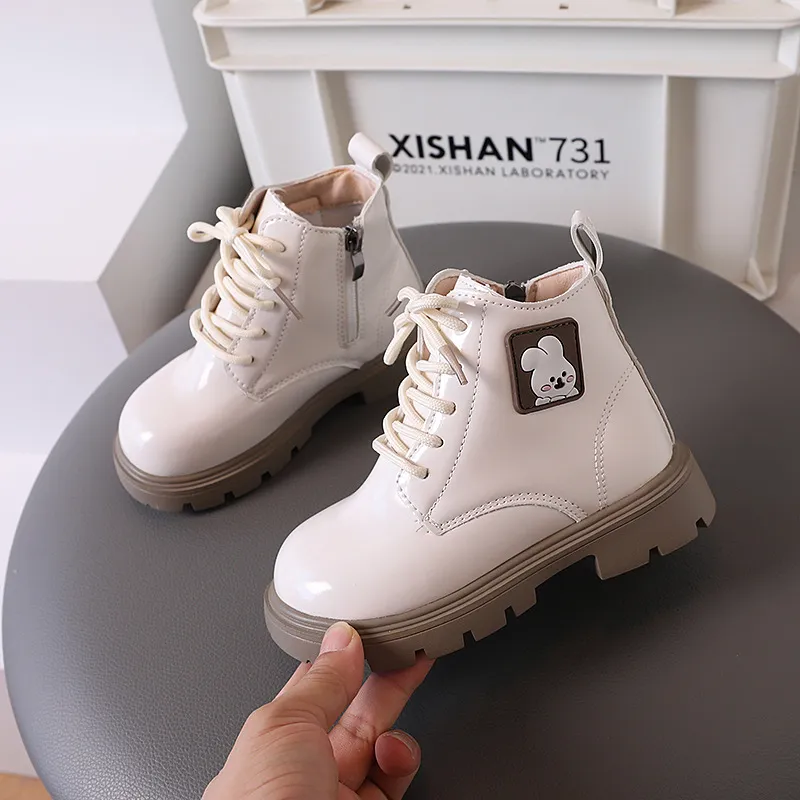 Kinder Mode Kaninchen Winter Herbst Weiche Sohle Reißverschluss Niedlichen Cartoon-Design Kurze Mädchen Schuhe Littlesprouts_voghion.com