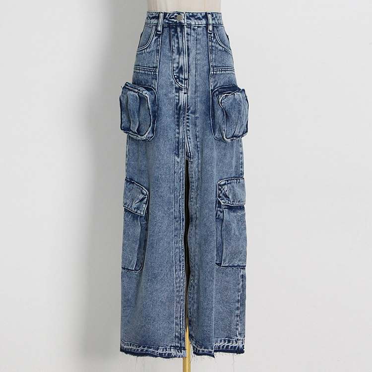 Gonne in denim da donna estive personalizzate estate 2023 maxi gonna lunga per ragazza354