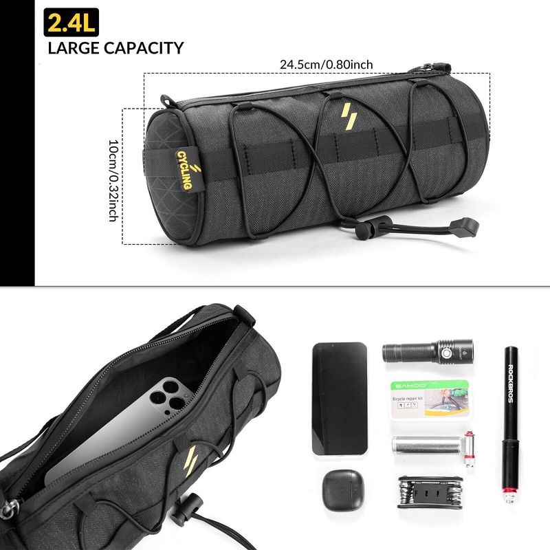 ROCKBROS Bicycle Water Bottle Holder Handlebar Stem Bag DHL_voghion.com