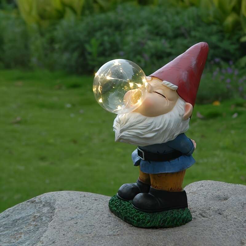 Adornos decorativos para jardín, estatuas de enanos, luces solares, artesanías de resina para patios al aire libre_voghion.com