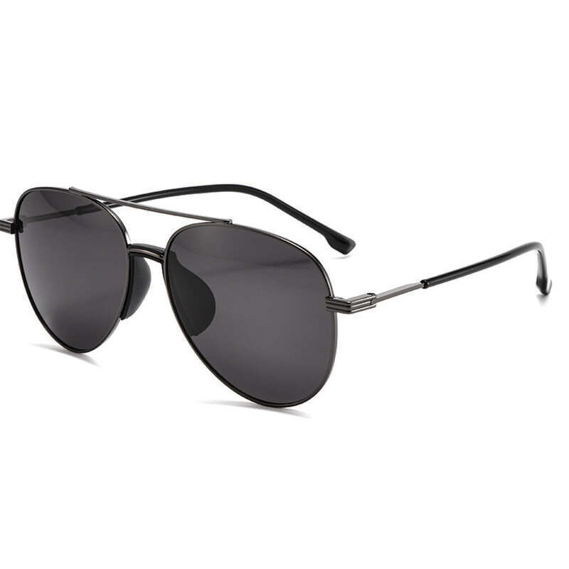 Neue Aviator Dual-Beam HD Polarisierte Mode-Fahrsonnenbrille für Herren kann mit kurzsichtigen Linsen ausgestattet werden_voghion.com