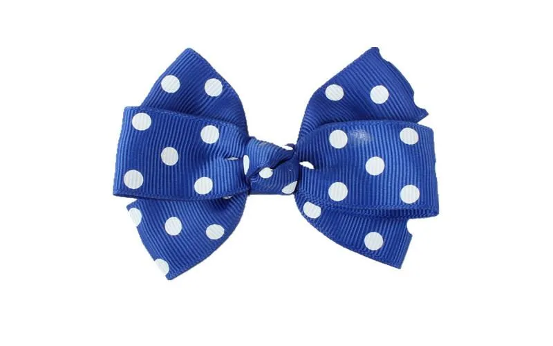 4 Inch Polka Dot Loopy Bow Boutique Girls Clips For Baby Teens Children Fashion Diy Grosgrain Ribbon Hair Bows_voghion.com
