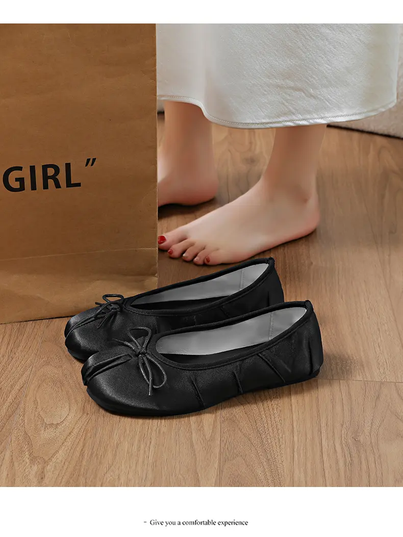 Versatile Women's Ballet Flats Elegant Mary Jane Leather Shoes_voghion.com
