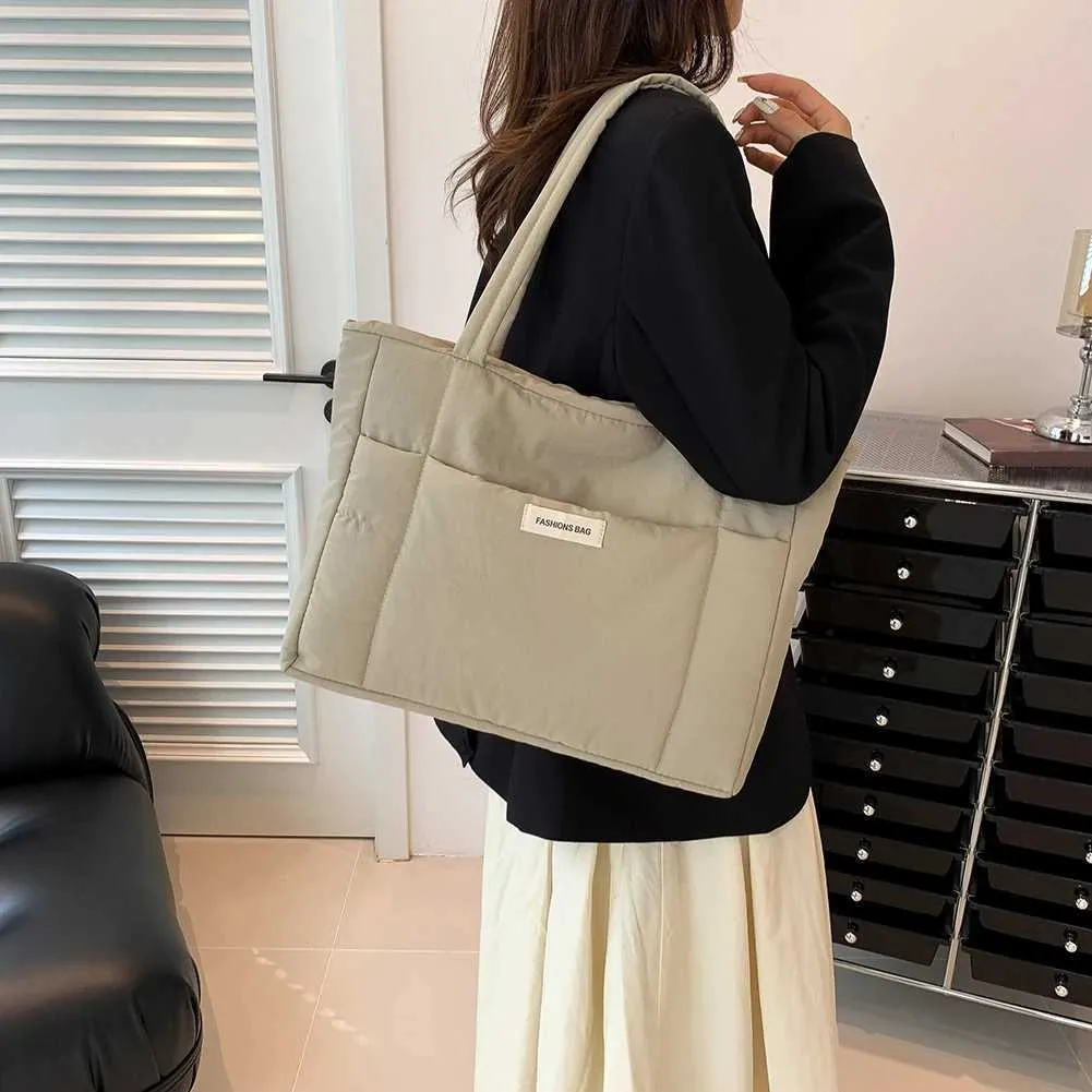 Damen Puffer Tasche Gesteppt Designer Schultertasche Shopping_voghion.com