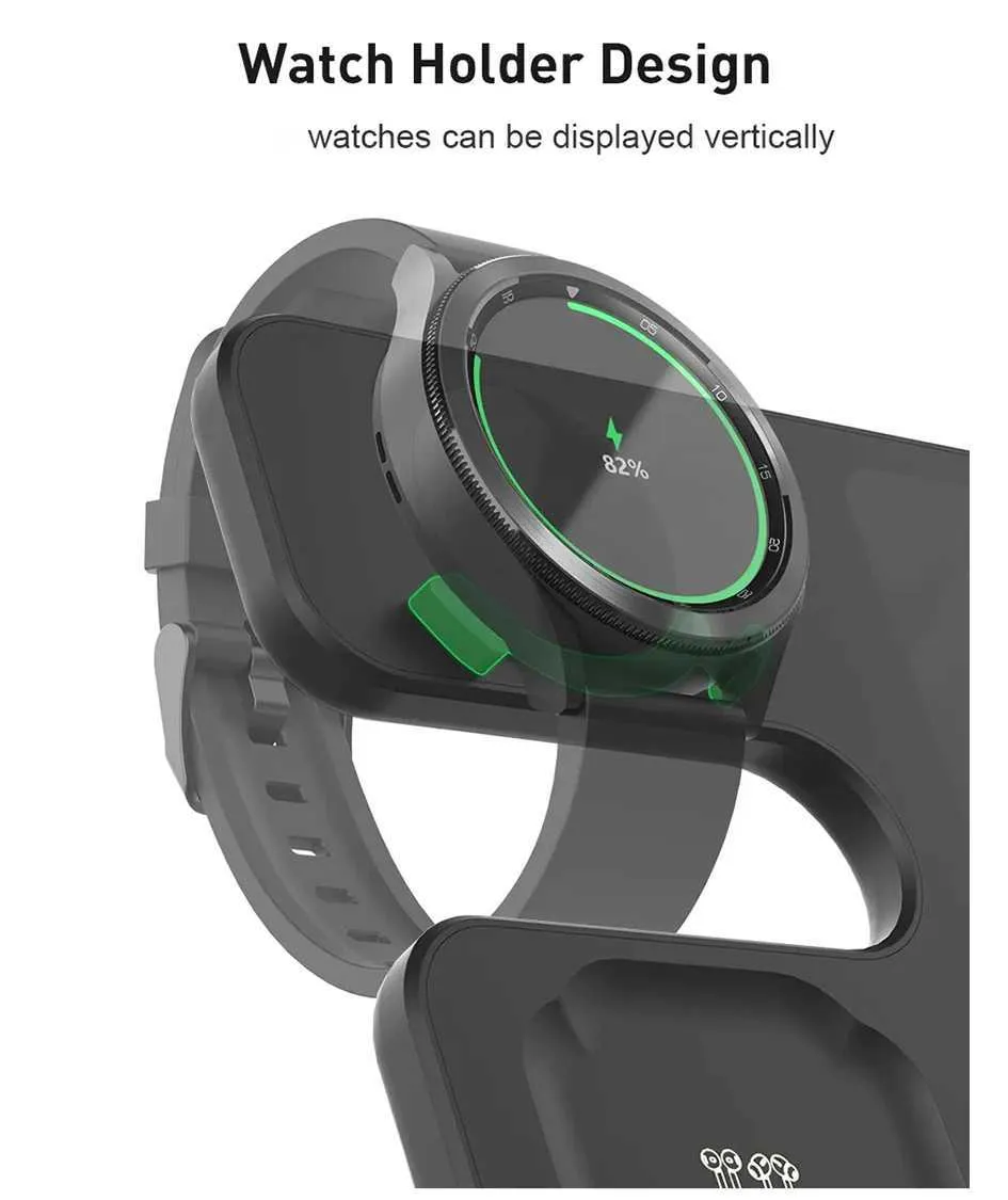 15W 3-in-1 Station Suitable For S23 S22 IPhone 15 14 13 Galaxy Watch 4 3 Earphones 2 Fast Wireless Charger Y241118_voghion.com