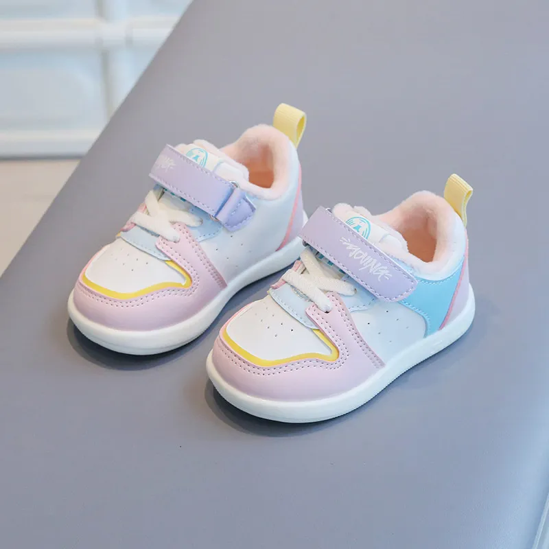Småbarnssko Baby Barn Vinter Bomull Uformelle Sneakers Tykke Varme Sklisikre Første Steg Fottøy Treningssko For Gutter Jenter_voghion.com