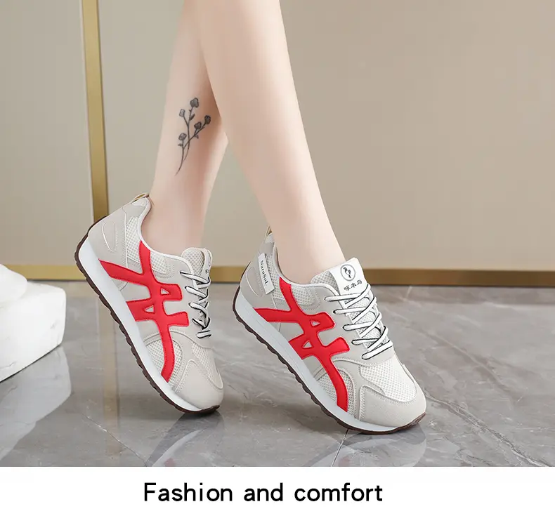 Chaussures de mode décontractées pour femmes, double maille respirante, style sport et extérieur, niche tendance_voghion.com