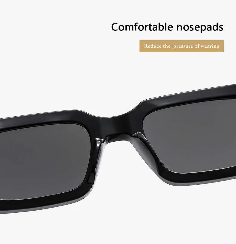 DHCollections Fashion Square Thick Rectangular High-end Casual UV Protection Sunshade Sunglasses_voghion.com