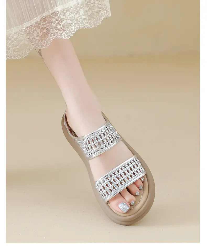 Pantofole donna traforate sandali comodi per piedi larghi_voghion.com