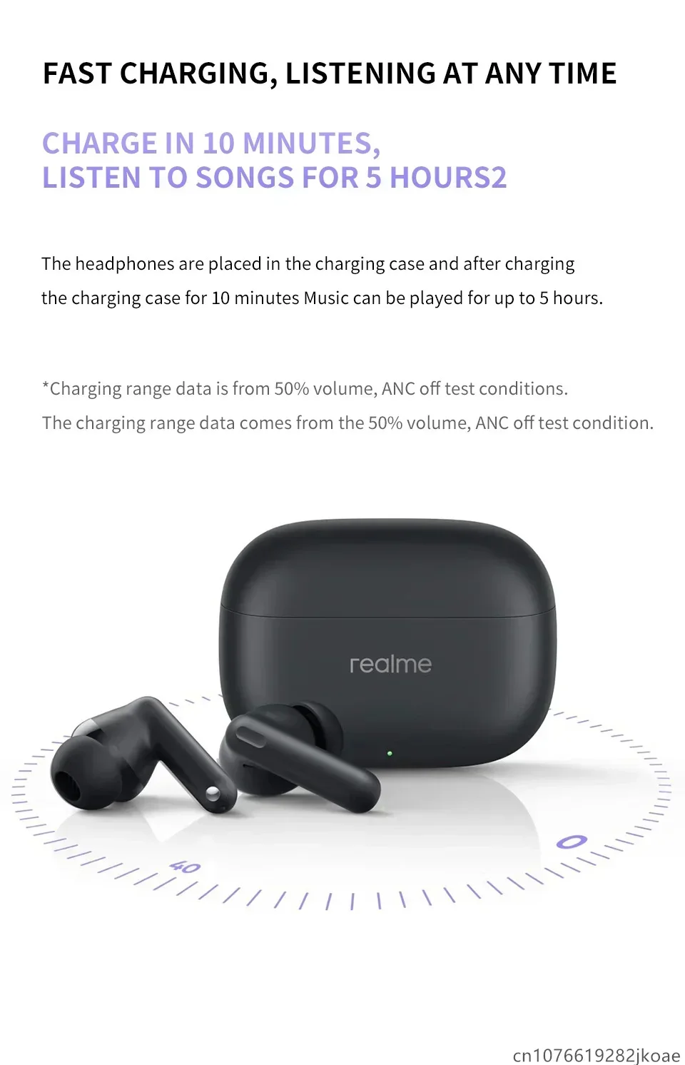 Realme Buds T310 Bluetooth Headphones With Active Noise Cancelling_voghion.com