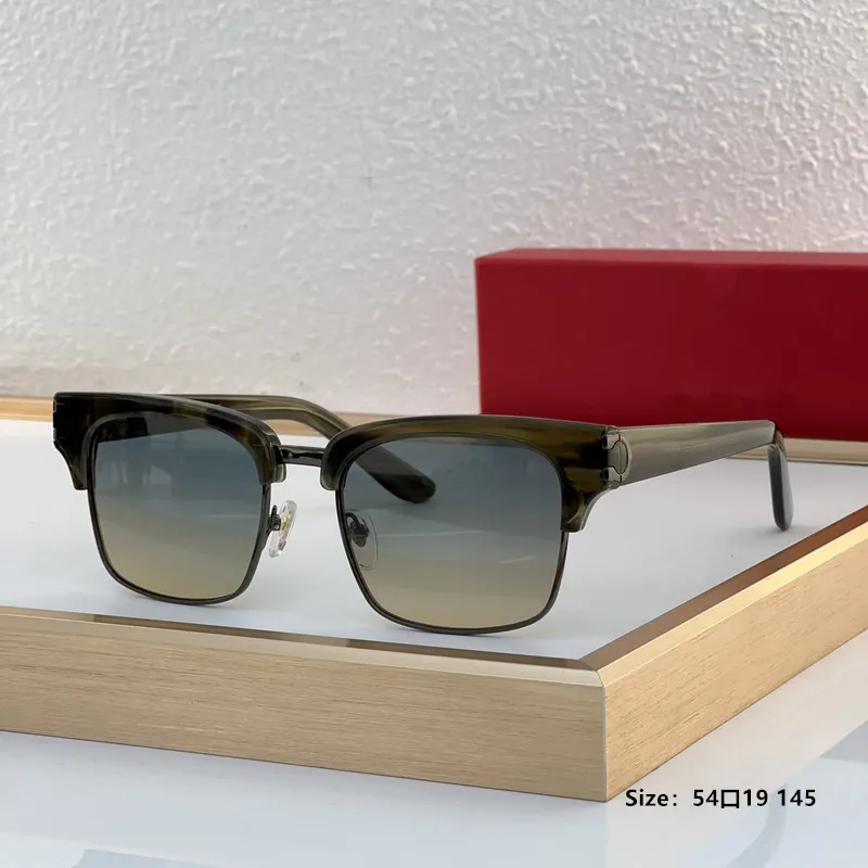 Sonnenbrille 2024 Retro Unisex Fashion Halbrahmen Unregelmäßiges Farbverlaufsdesign UV400_voghion.com