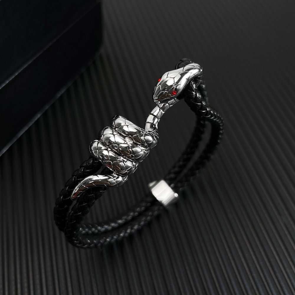 Pulsera de hombre de moda, pulsera tejida a mano_voghion.com