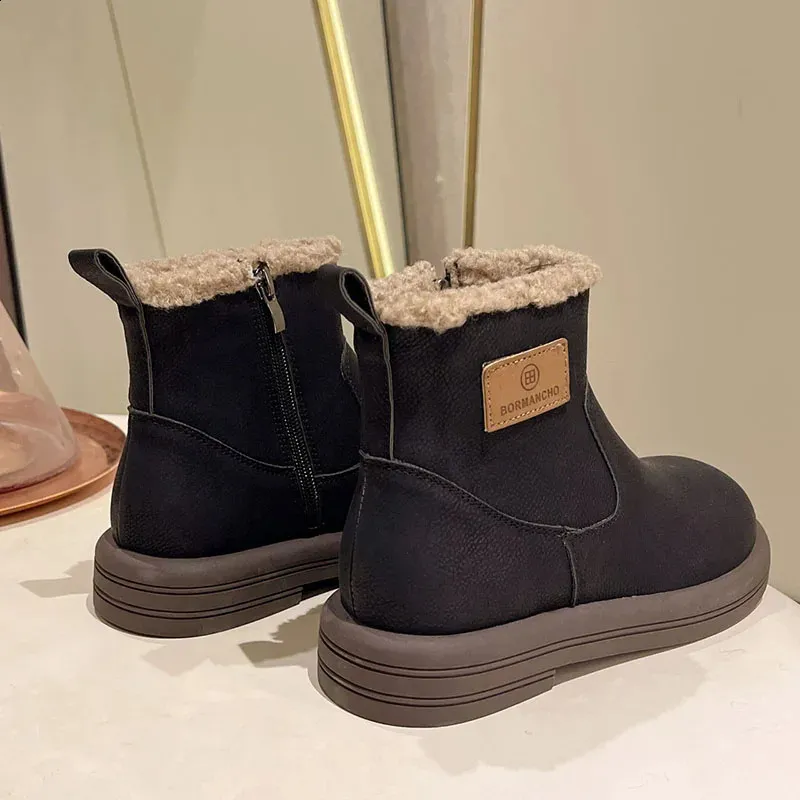 Dames retro sneeuwlaarzen gevoerd met antislipzool warm_voghion.com