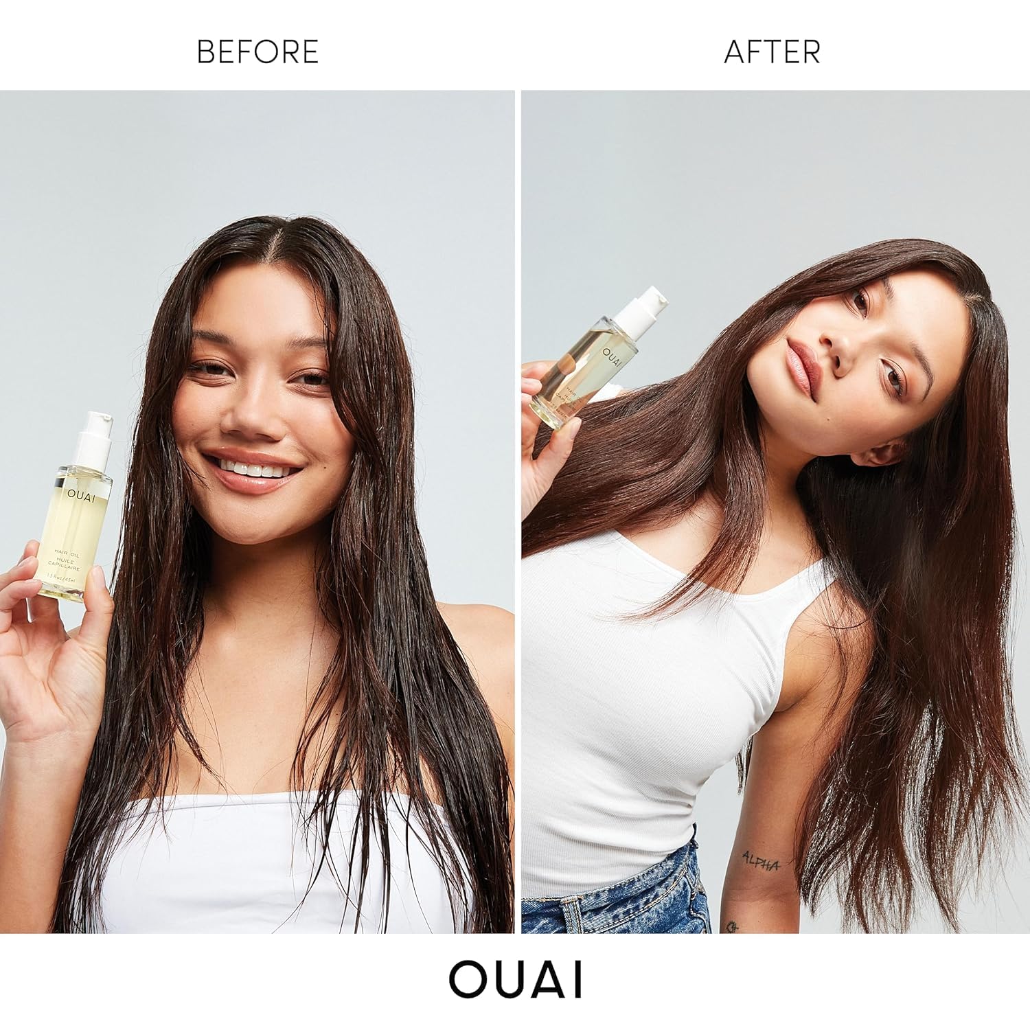 Neues OUAi-Haaröl verleiht dem Haar Glanz und glättet Spliss – Hitzeschutzöl für die Haarpflege zur Kräuseln-Kontrolle – Farbsichere Formel 1,5 oz/45ml_voghion.com
