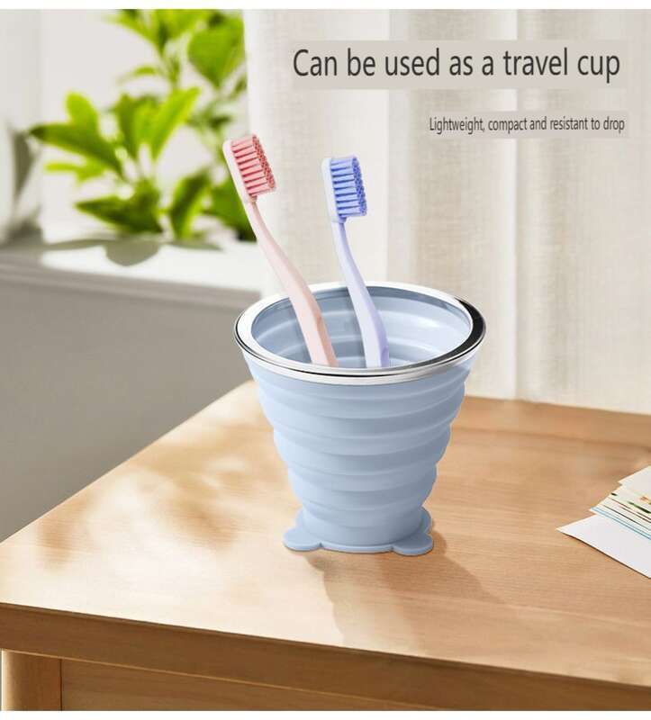 【 The Choice Of Many People 】 Silicone Folding Water Outdoor Portable Camping Travel Mouthwash Food Grade Casual Cup,_voghion.com