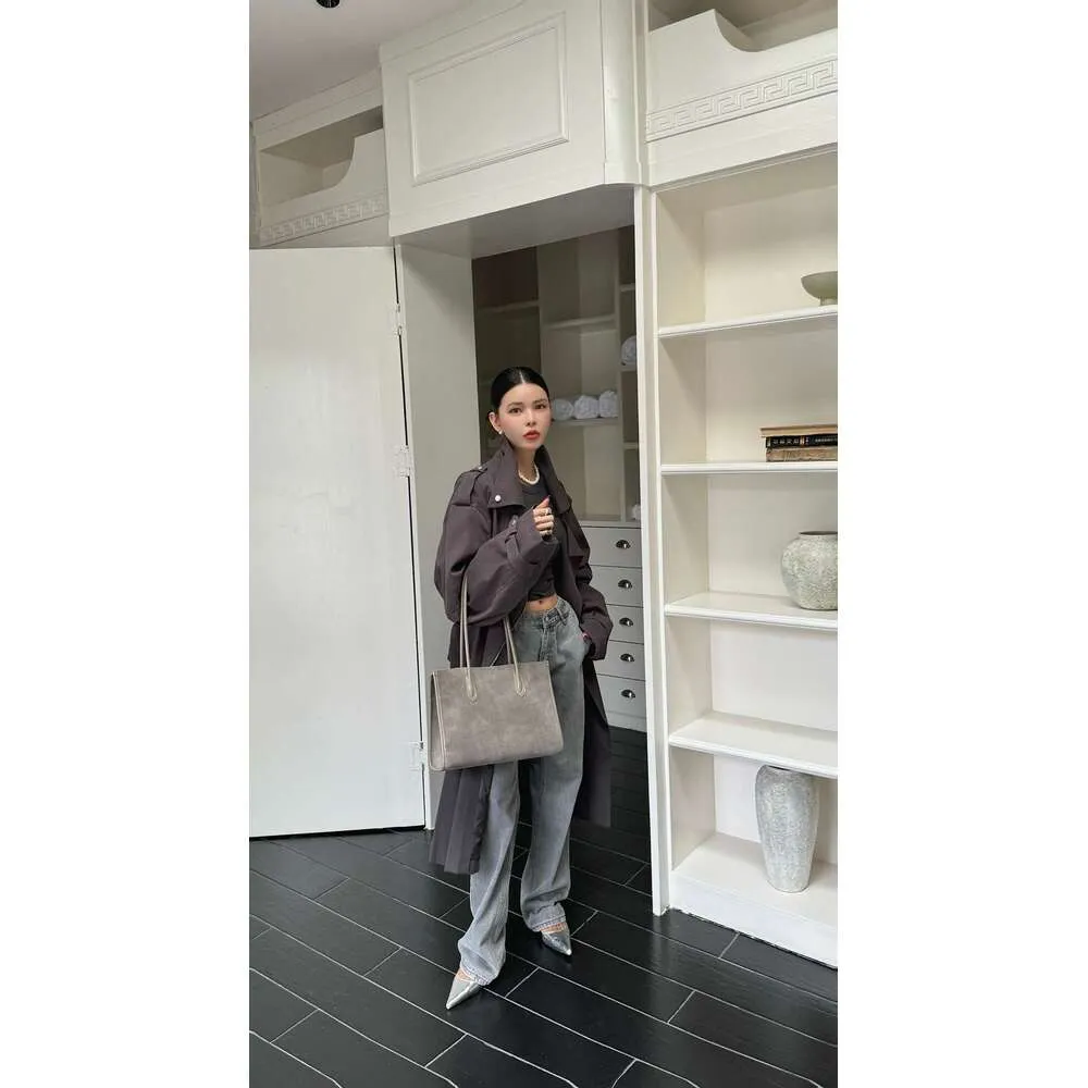 Einfache Maillard Stil Wein Rot Farbe Große Kapazität Lange Griff Tote Matte Wildleder Leder Frauen Handtasche Pendler Schulter_voghion.com