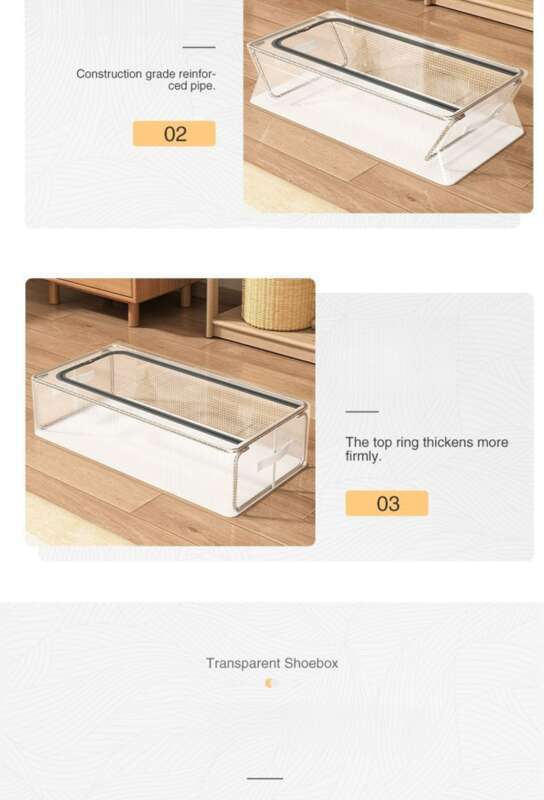 【 1535 clienti di ritorno 】 Scatola trasparente per scarpe Grande capacità Borsa portaoggetti antipolvere per la casa Fondo del letto ispessito No_voghion.com