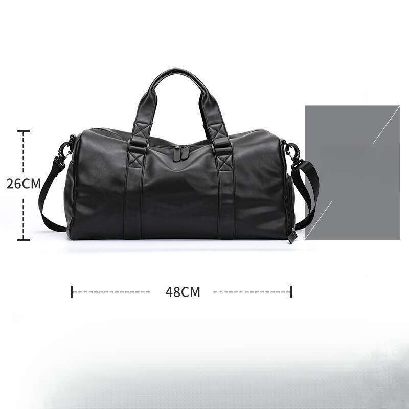Bolso deportivo impermeable para hombre, bolso bandolera informal de viaje, bolso deportivo de cuero resistente al agua y al agua._voghion.com