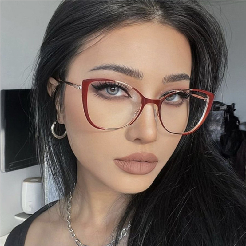 New Cat Eye Natural Artifact Anti Blue Mirror, Internet Celebrity, Same High Beauty Trendy Flat Light Mirror_ecoleips.com
