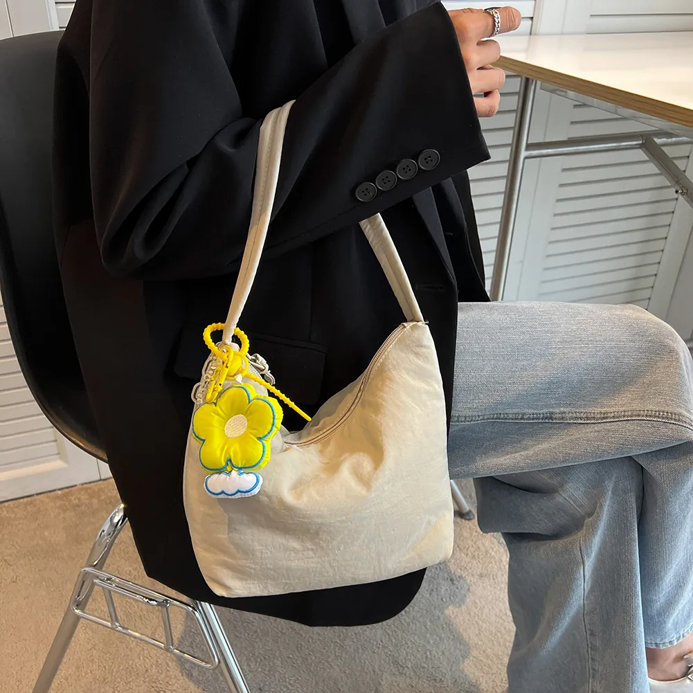 Women Simple Tote With Zipper Closure Female Commute Bag Lightweight For Daily Weekend Vacation_voghion.com