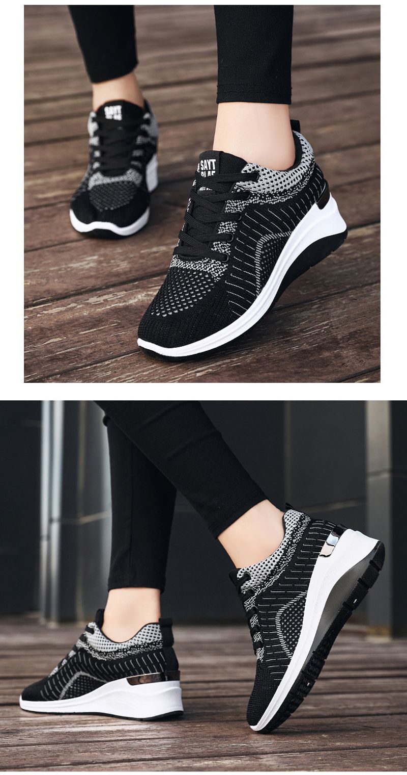 Women's Inner Height Increasing Sports Shoes For Daily Comfort_voghion.com