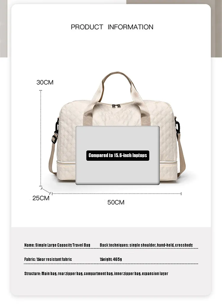 Große Reise-duffel-tasche Für Damen Und Herren, Strapazierfähig_voghion.com