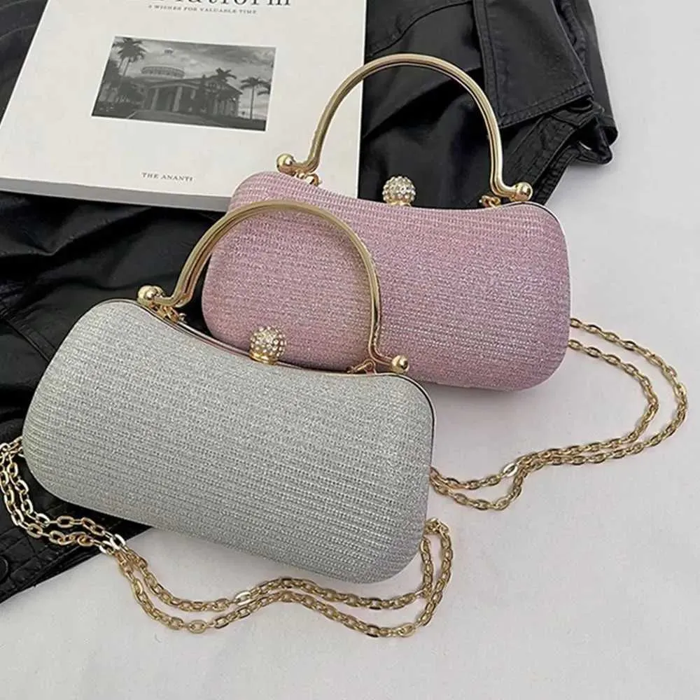 Sac à main de soirée Flash pour femme avec poignée supérieure en métal et bandoulière carrée, sac à chaîne Y241019_voghion.com