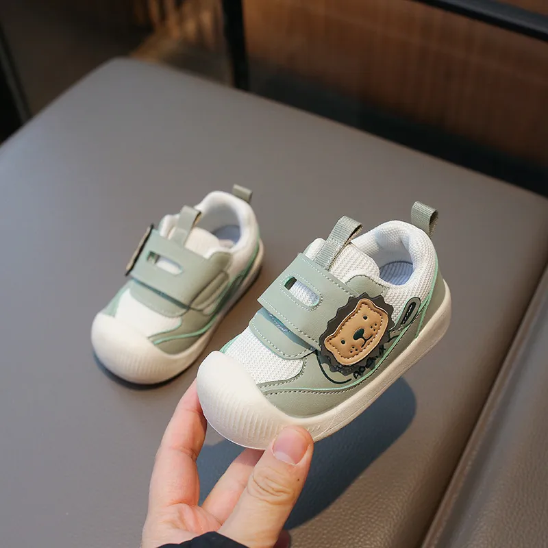 Çocuklar Yumuşak Tabanlı İlk Yürüteçler Bebek İlkbahar Sonbahar File Üst Cutefeet Çocuk Günlük Spor Ayakkabıları Yürümeye Başlayan Çocuk Kaymaz_voghion.com