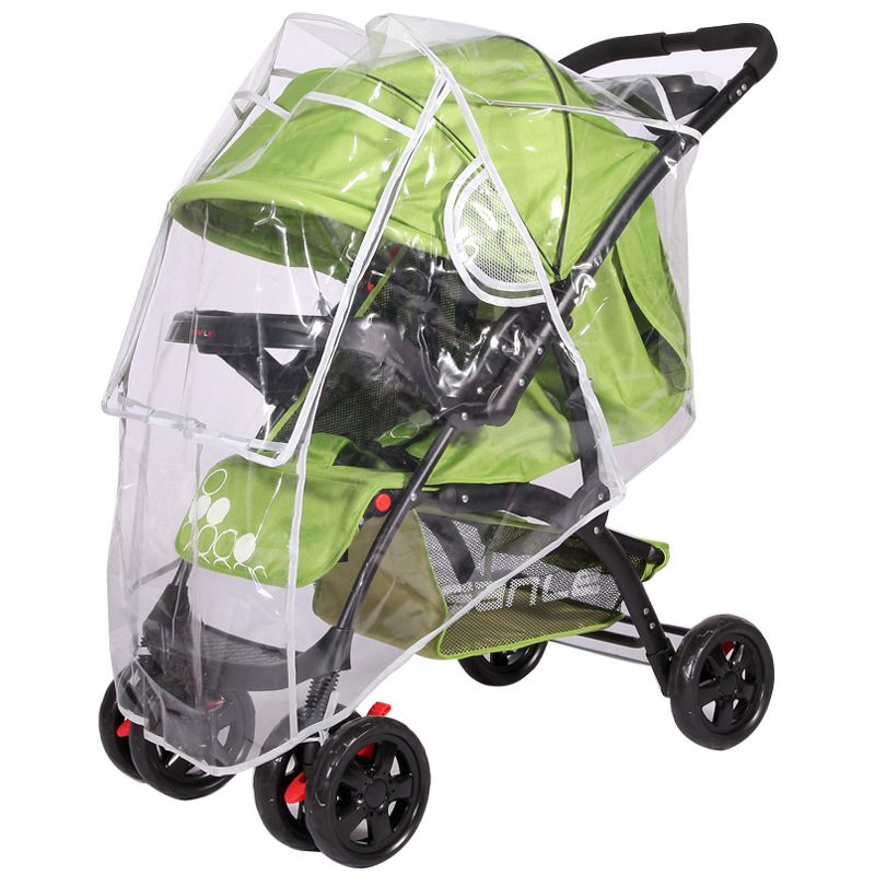 Stroller rain cover Stroller rain cover windscreen with zipper rain cover poncho