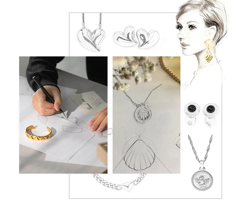 Modieuze gouden roestvrijstalen hanger voor dames met lapis lazuli driehoek ingelegd ovaal hamerpatroon dagelijks banket_voghion.com