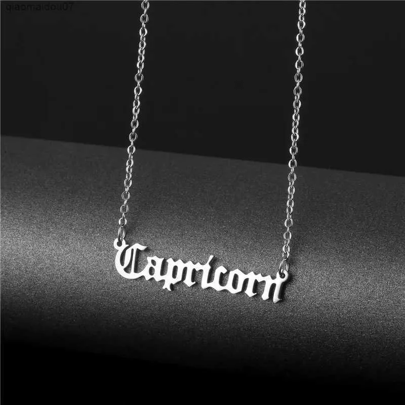 Pendentif Capricorne Verseau Poissons Bélier Taureau Gémeaux Cancer Balance Scorpion Deux Colliers du Zodiaque 12 Constellations_voghion.com