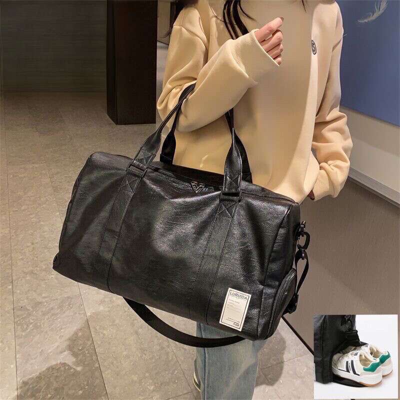 Geantă de călătorie pentru bărbați, de mare capacitate, tip crossbody din piele, pentru sport, înot și fitness_voghion.com