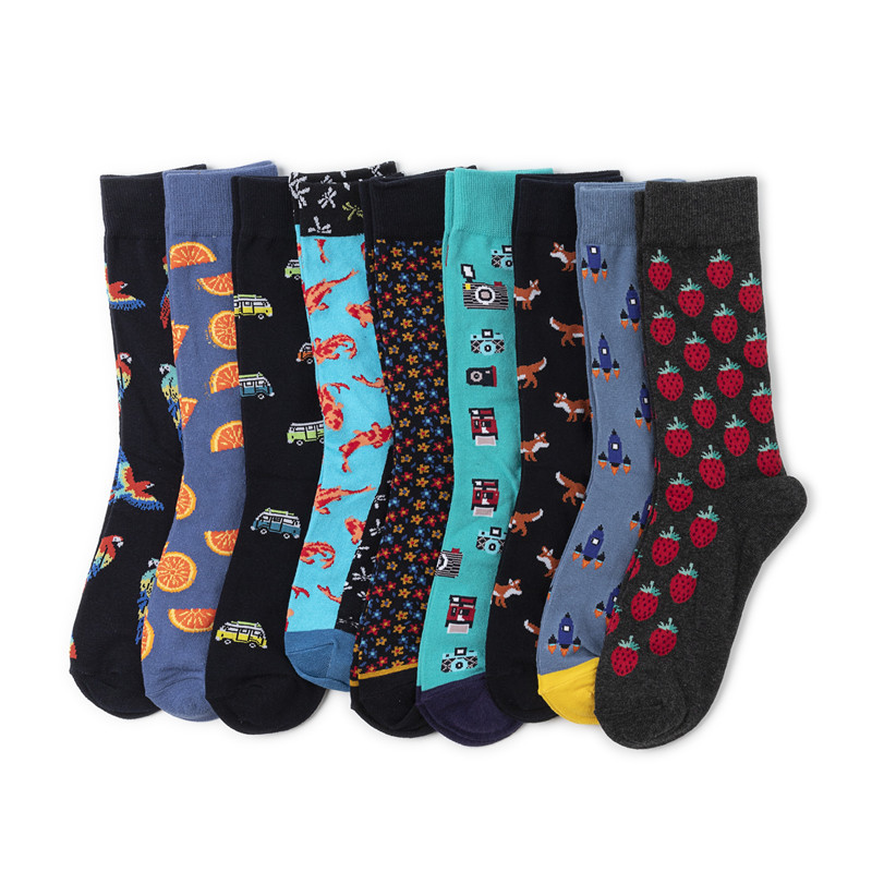 Fruit Pattern Unisex Crew Socks Cotton Mid-calf All-season Style_voghion.com