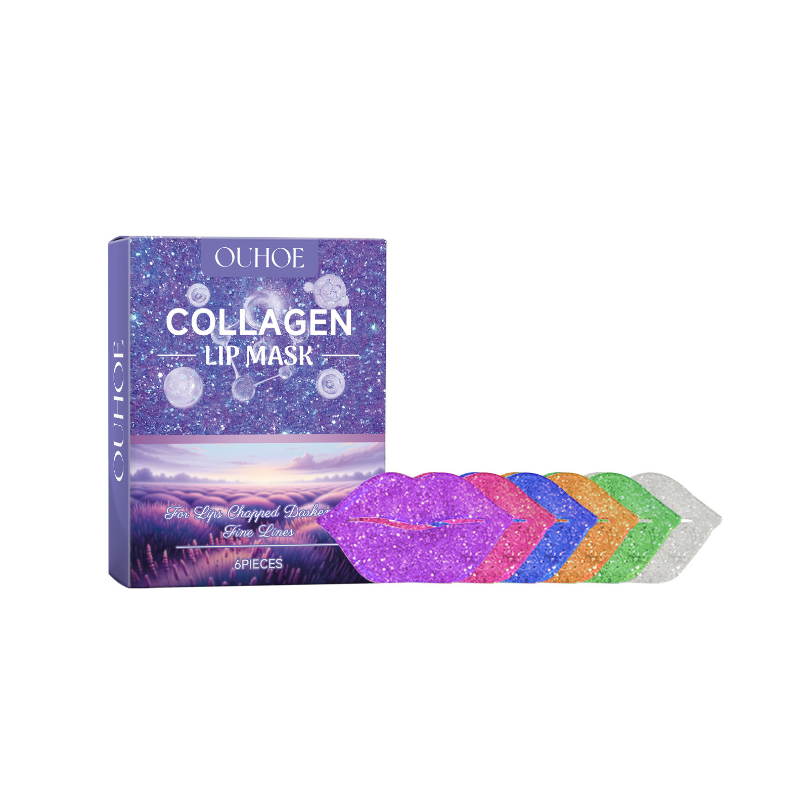 OUHOE Collagen Repair Lines, entfernt abgestorbene Hautzellen, verhindert trockene Risse, spendet Feuchtigkeit und pflegt die Lippenmaske_voghion.com