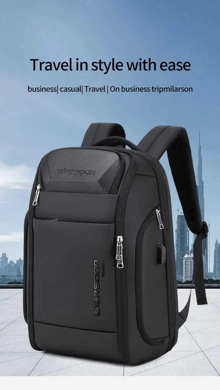 Waterproof Anti-theft Men's Business Backpack With Usb Charging_voghion.com