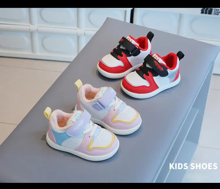 Småbarnssko Baby Barn Vinter Bomull Uformelle Sneakers Tykke Varme Sklisikre Første Steg Fottøy Treningssko For Gutter Jenter_voghion.com