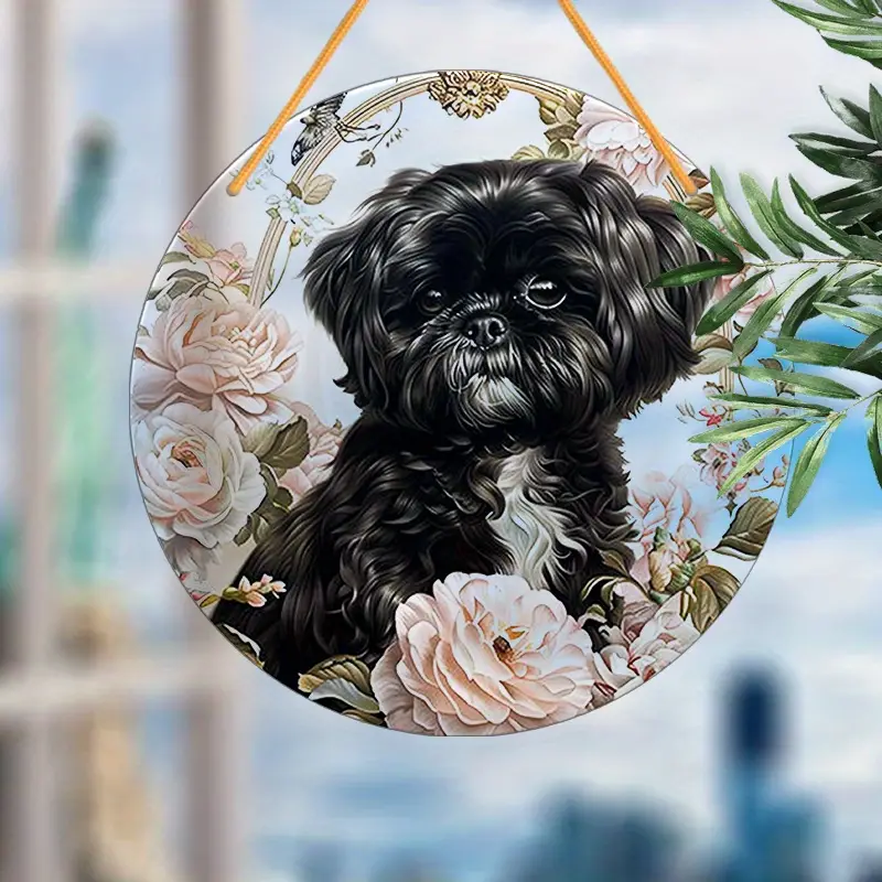 8" Shih Tzu Sonnenfänger - 2D-Fensterdekor aus Acryl. Perfekt für Veranda/Schlafzimmer/Wohnzimmer. Einzigartiges Geschenk zum Thema Haustier._voghion.com