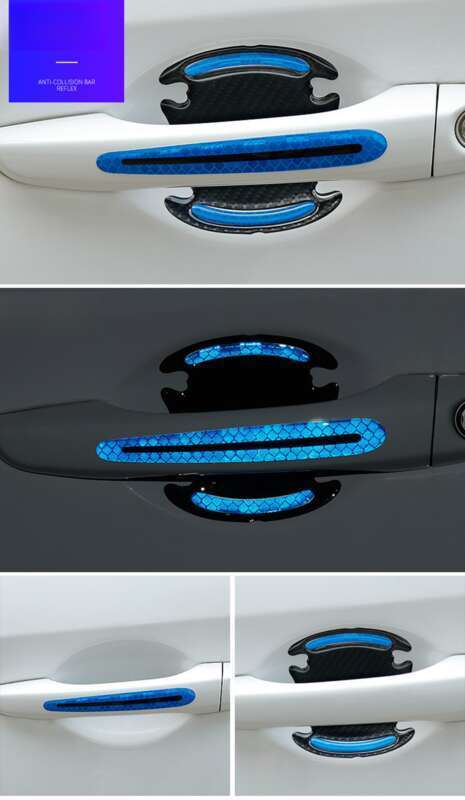 Car Anti-collision Strip, Door Bowl Handle Protection Paint Scratch, Carbon Fiber Grain Reflective Car Sticker, Adhesive_voghion.com