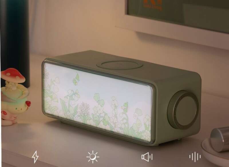 【 Colecția 1706 People 】 Boxă Bluetooth Shou Xing Hua Jing, lumină de atmosferă pentru dormitor, cu încărcare wireless, trei inci_voghion.com