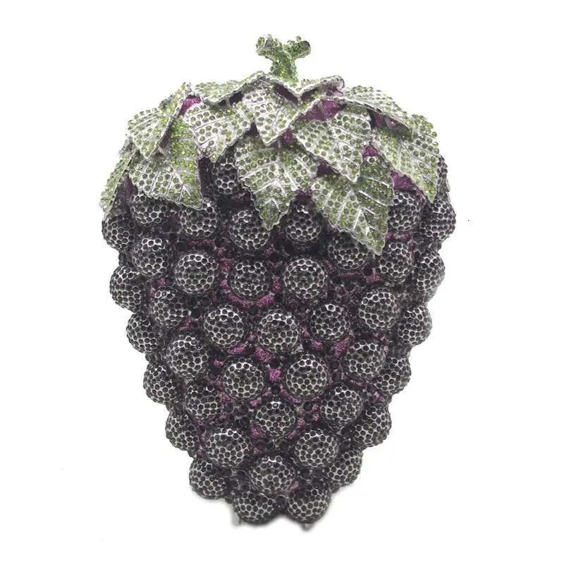 Moda Üzüm Kristal Çanta Mor Tasarımcı Kadın Parti Çantaları Mini Çantalar Drop Shipping Düğün Gelin Çantaları_voghion.com