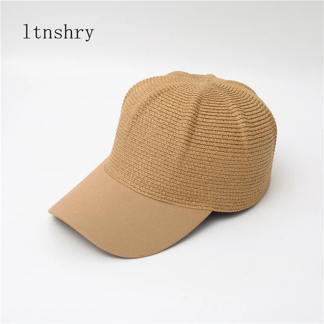 New Arrivals 2024 New Summer Straw Hat Woman Outdoor Casual Sun Hats Sunscreen Baseball Ca adjustable Fashion Solid color Anti-UV_voghion.com