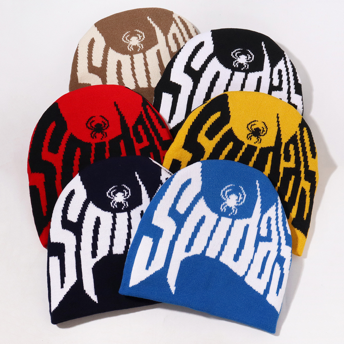 Bonnet tricoté jacquard double face unisexe Alphabet tendance tout va avec le sport de plein air chaud personnalisé équitation