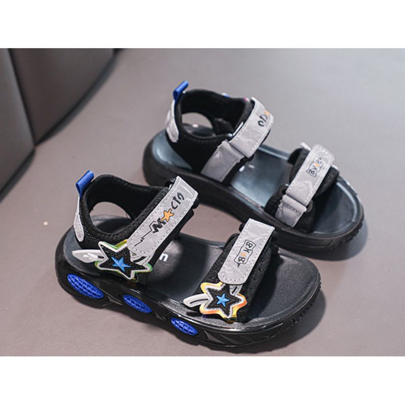 Boys' Star 2024 summer new little boys beach shoes sports soft soled student sandals Big kids_voghion.com