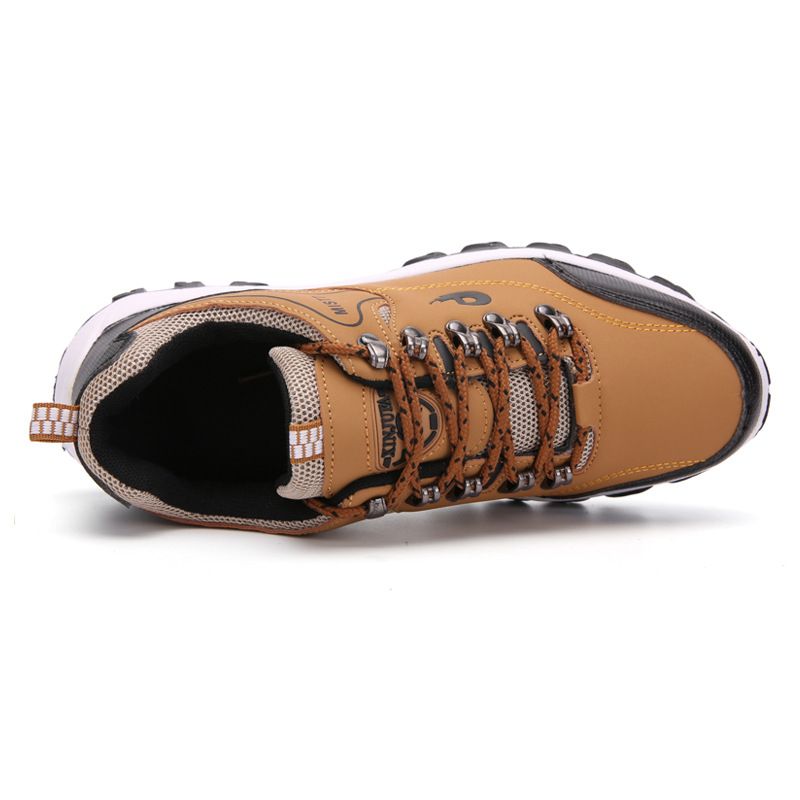 Outdoor-Herren-Low-Top-Freizeit-Wander- und Bergsteigerschuhe, Obermaterial aus Leder, große Offroad-Tourismusschuhe_voghion.com