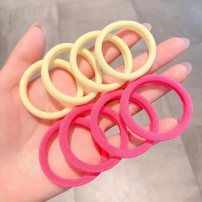 30 high-elastic rubber bands for ponytail tying in a barrel, high-end towel hair bands for women, no damage to hair, seamless hair bands_voghion.com