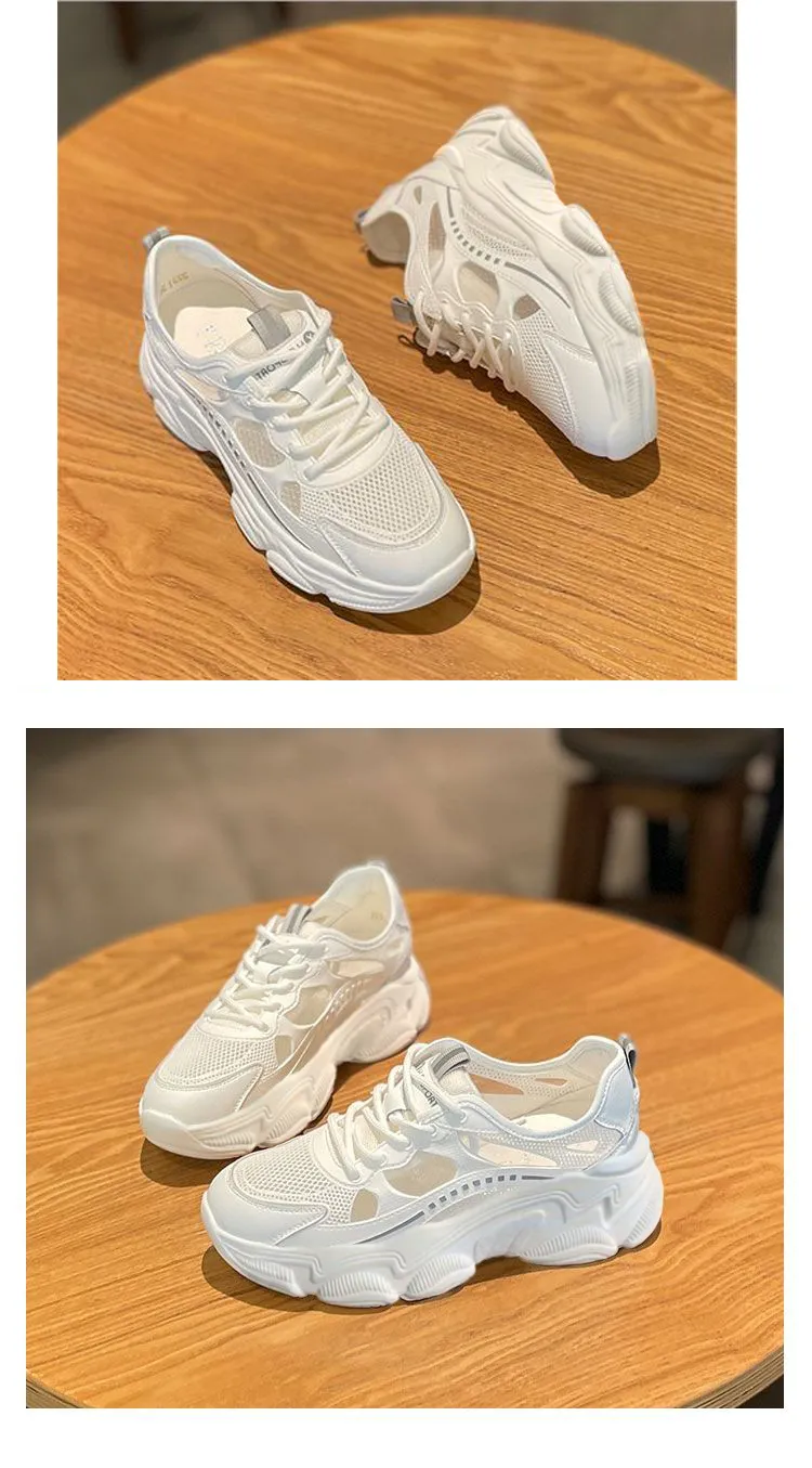 Breathable Women's Running Shoes Lightweight Mesh Sports Trainers_voghion.com