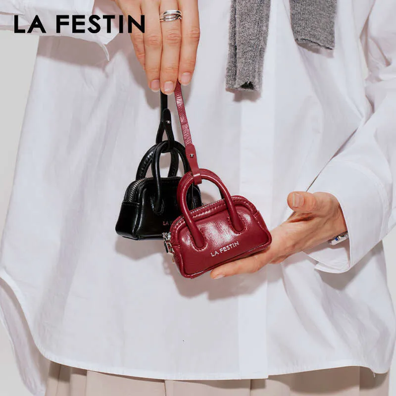 LA FESTIN Mini Auricolare Originale 2024 Nuovi Accessori Piccola Borsa Pendente in Pelle da Donna_voghion.com